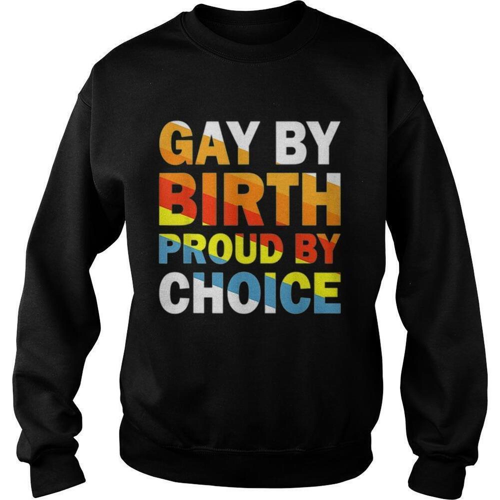 Gay By Birth Proud By Choice Lgbt Pride Flag Sweatshirt